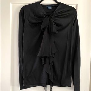 Ralph Lauren Tie Neck Top
